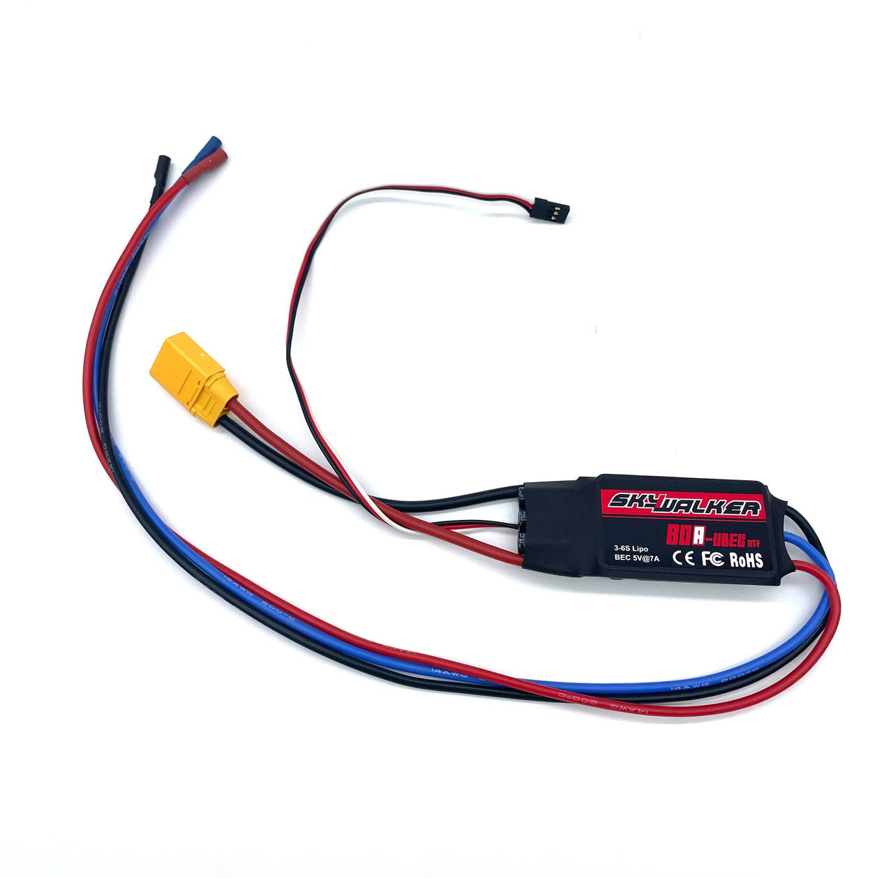 Flite Test FT SkyWalker 80amp EDF ESC with 3.5mm bullets and XT-90